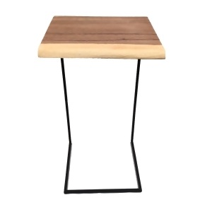 Eangee Home Square Acacia Table Small With Black Legs - All
