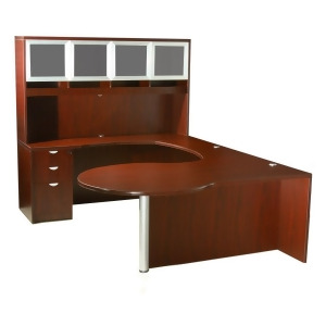 Boss Chairs Boss Left Side Office Suites in Mahogany - All
