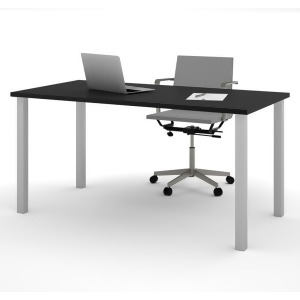 Bestar 30 X 60 Table With Square Metal Legs In Black - All