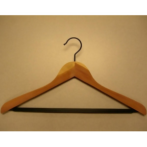 Proman Products Cedar Concave Suit Hanger w/ Pvc Ribbed Bar 12 pcs / case - All