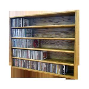 Wood Shed Solid Oak Desktop / Shelf Cd Cabinet 470 Cd Capacity - All