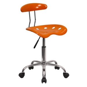 Flash Furniture Vibrant Orange Chrome Computer Task Chair w/ Tractor Seat Lf - All
