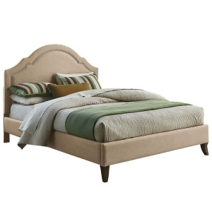 Standard Furniture Simplicity Cathedral Upholstered Platform Bed in Linen - All