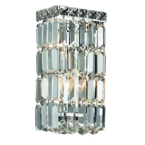 Lighting By Pecaso Chantal Collection Wall Sconce W6in H12in E4in Lt 2 Chrome Fi - All