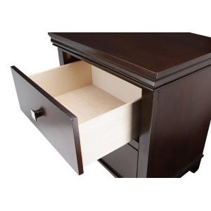 Furniture of America Transitional Brown Cherry Nightstand - All