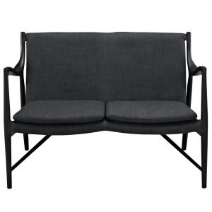 Modway Makeshift Upholstered Loveseat In Black Gray - All