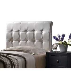 Hillsdale Lusso Headboard in White Faux Leather - All