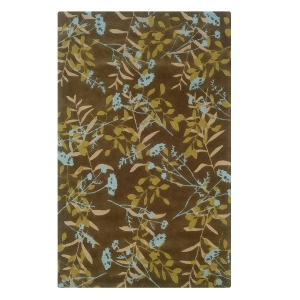 Linon Trio Rug In Chocolate And Spa Blue 1.10 x 2.10 - All