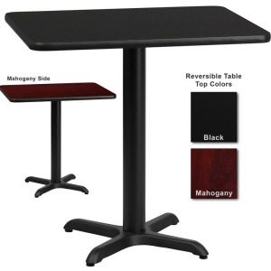 Flash Furniture 24 Inch x 30 Inch Rectangular Dining Table w/ Black or Mahogany - All