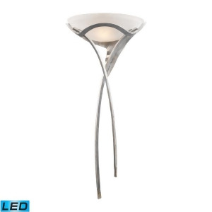 Landmark Lighting Aurora 1-Light Sconce in Tarnished Silver w/ White Faux-Alabas - All