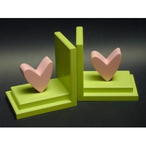 One World Pink Heart Bookends - All