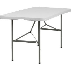 Flash Furniture 30 InchW x 60 InchL Plastic Bi-Fold Folding Table Dad-ycz-152z - All
