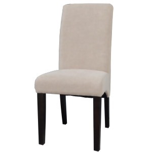 Chintaly Marcella Arch Base Parson Side Chair In Beige Fabric Set of 2 - All