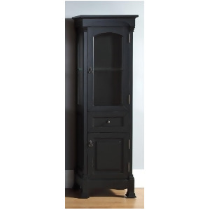 James Martin Brookfield Linen Cabinet In Antique Black - All