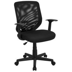 Flash Furniture Mid-Back Black Mesh Office Chair w/ Mesh Fabric Seat Lf-w-95a- - All