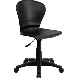 Flash Furniture Mid-Back Black Plastic Swivel Task Chair - All