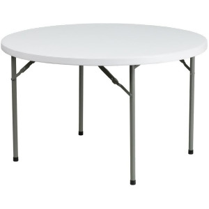 Flash Furniture 48 Inch Round Granite White Plastic Folding Table Dad-ycz-122r - All