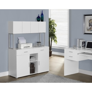 Monarch Specialties White Hollow-Core Office Storage Credenza I 7066 - All