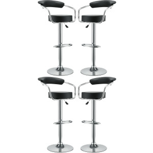 Modway Diner Barstools Set of 4 in Black - All
