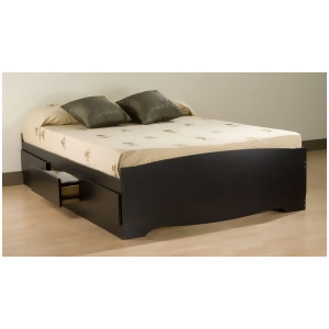 Prepac Black Queen 6-Drawer Platform Storage Bed - All