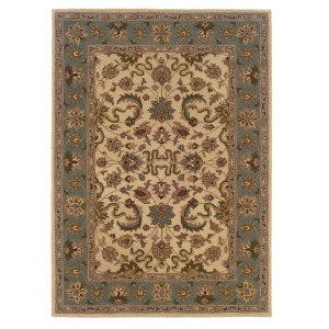 Linon Trio Traditional Rug In Cream And Light Blue 1'10 X 2'10 - All