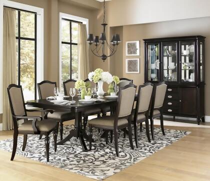 Homelegance Marston 10 Piece Double Pedestal Dining Room Set in Dark Espresso 