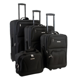 Rockland Black 4 Piece Luggage Set - All