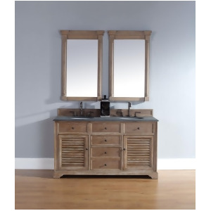 James Martin Savannah 60 Double Vanity And Mirror Set In Driftwood - All