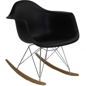 Modway Rocker Lounge Chair in Black - All