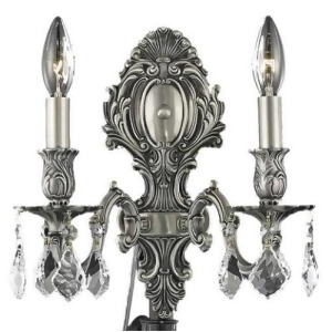 Lighting By Pecaso Sage Collection Wall Sconce W10in H11.5in E7.5in Lt 2 Pewter - All