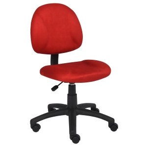 Boss Chairs Boss Red Microfiber Deluxe Posture Chair - All