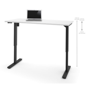 Bestar Electric Height Adjustable Table In White - All