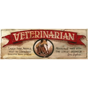Red Horse Veterinarian Sign - All