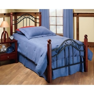 Hillsdale Madison Metal Poster Bed in Textured Black - All