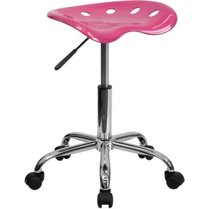 Flash Furniture Vibrant Pink Tractor Seat Chrome Stool Lf-214a-pink-gg - All