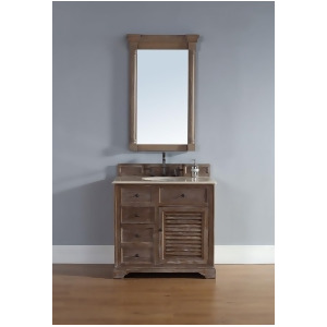 James Martin Savannah 36 Single Vanity And Mirror Set In Driftwood - All