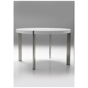 Mobital Voom Round Dining Table In High Gloss White - All