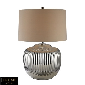 Dimond Lighting Trump Home 27 Oversized Ribbed Ceramic Table Lamp In Silver - All