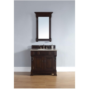 James Martin Brookfield 36 Single Vanity And Mirror Set In Burnished Mahogany - All