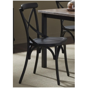 Liberty Furniture Vintage X-Back Side Chair in Black - All
