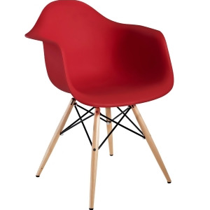 Modway Pyramid Dining Armchair in Red - All