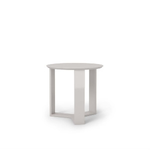 Manhattan Comfort Madison 2.0- 23.85 Round Accent End Table In Off White - All