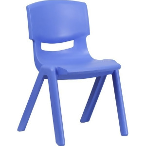 Flash Furniture Blue Plastic Stackable School Chair w/ 15.5 Inch Seat Height Y - All