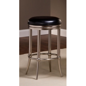 Hillsdale Cadman Backless Stool in Dull Nickel - All