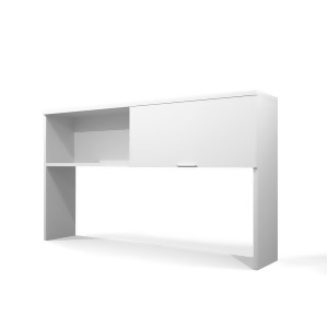 Bestar Pro-Linea Hutch With Sliding Door In White - All