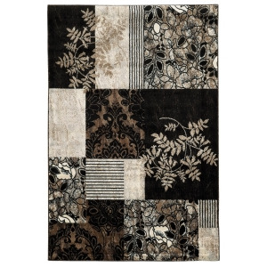 Linon Elegance Rug In Black And Brown 2' X 3' - All
