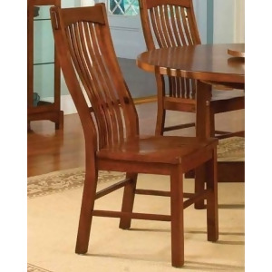A-america Laurelhurst Slatback Side Chair Contoured Solid Wood Seat Mission Oa - All