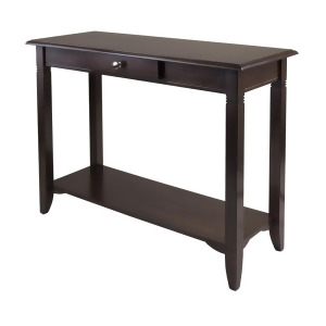 Winsome Wood Nolan Console Table w/ Drawer in Cappuccino - All