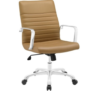 Modway Finesse Mid Back Office Chair In Tan - All
