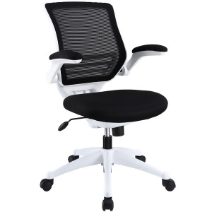 Modway Edge White Base Office Chair in Black - All